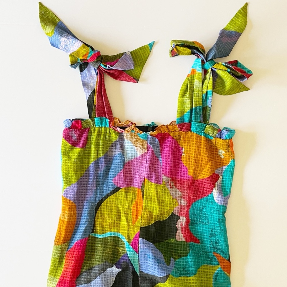 Marie Oliver Maya Printed Seersucker Midi Dress in Jewel - Picture 3 of 13